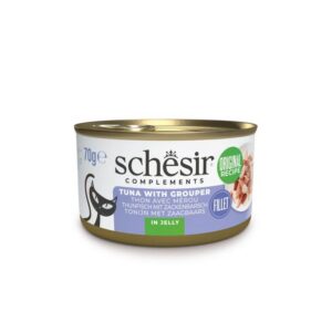 Schesir Tamamlayıcı Ton ve Orfoz Balıklı Jöle İçinde Kedi Konservesi 70g