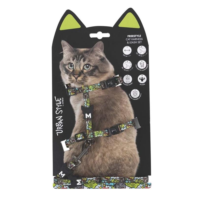 Urban Style Freestyle Multicolor Kedi Göğüs Tasması Set