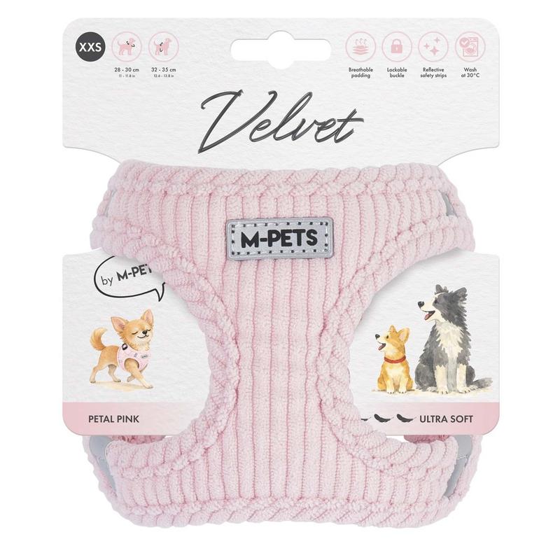 Velvet Dog Göğüs Tasması Pink (XXS)
